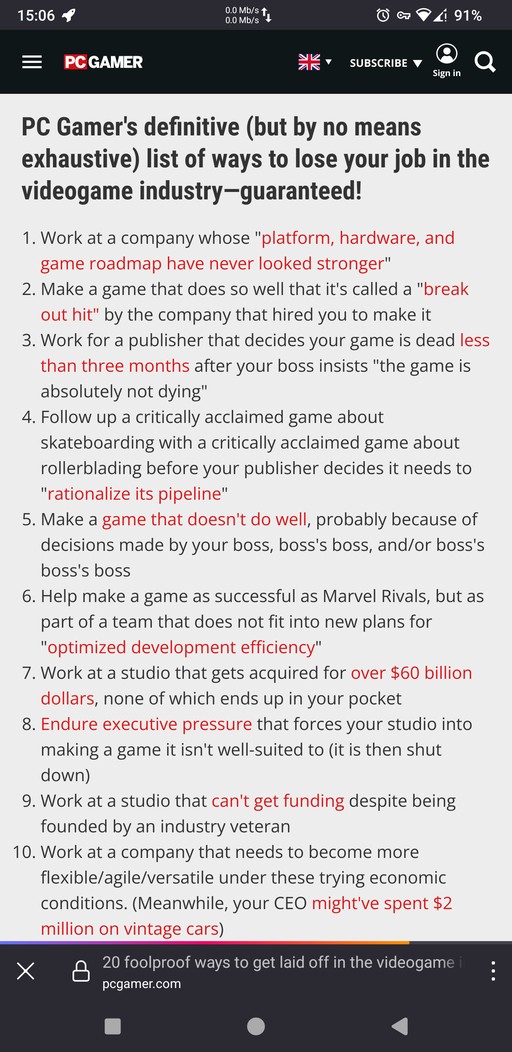 PC Gamer taking a jab at the industry